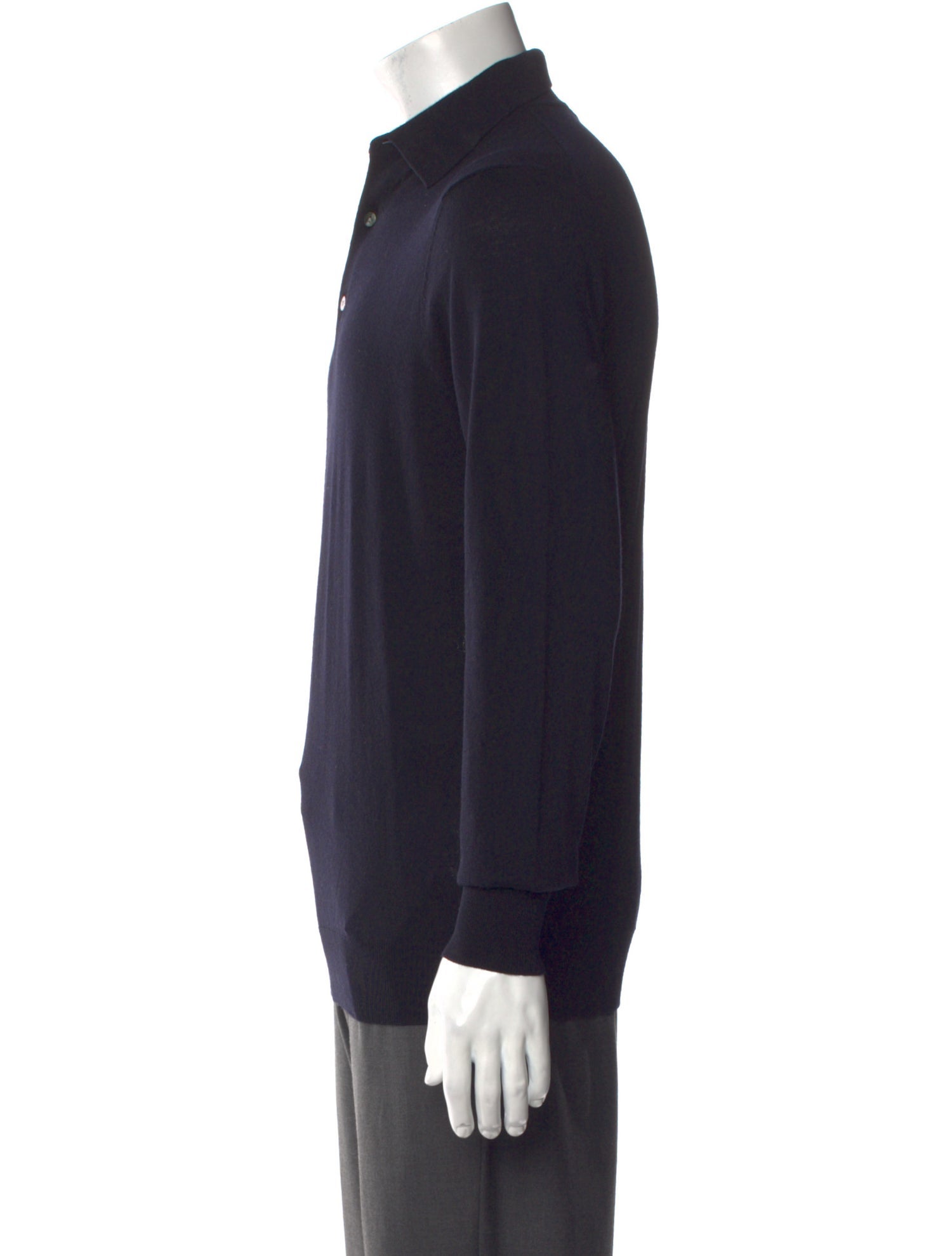 Suitsupply Wool Collar Polo Sweater